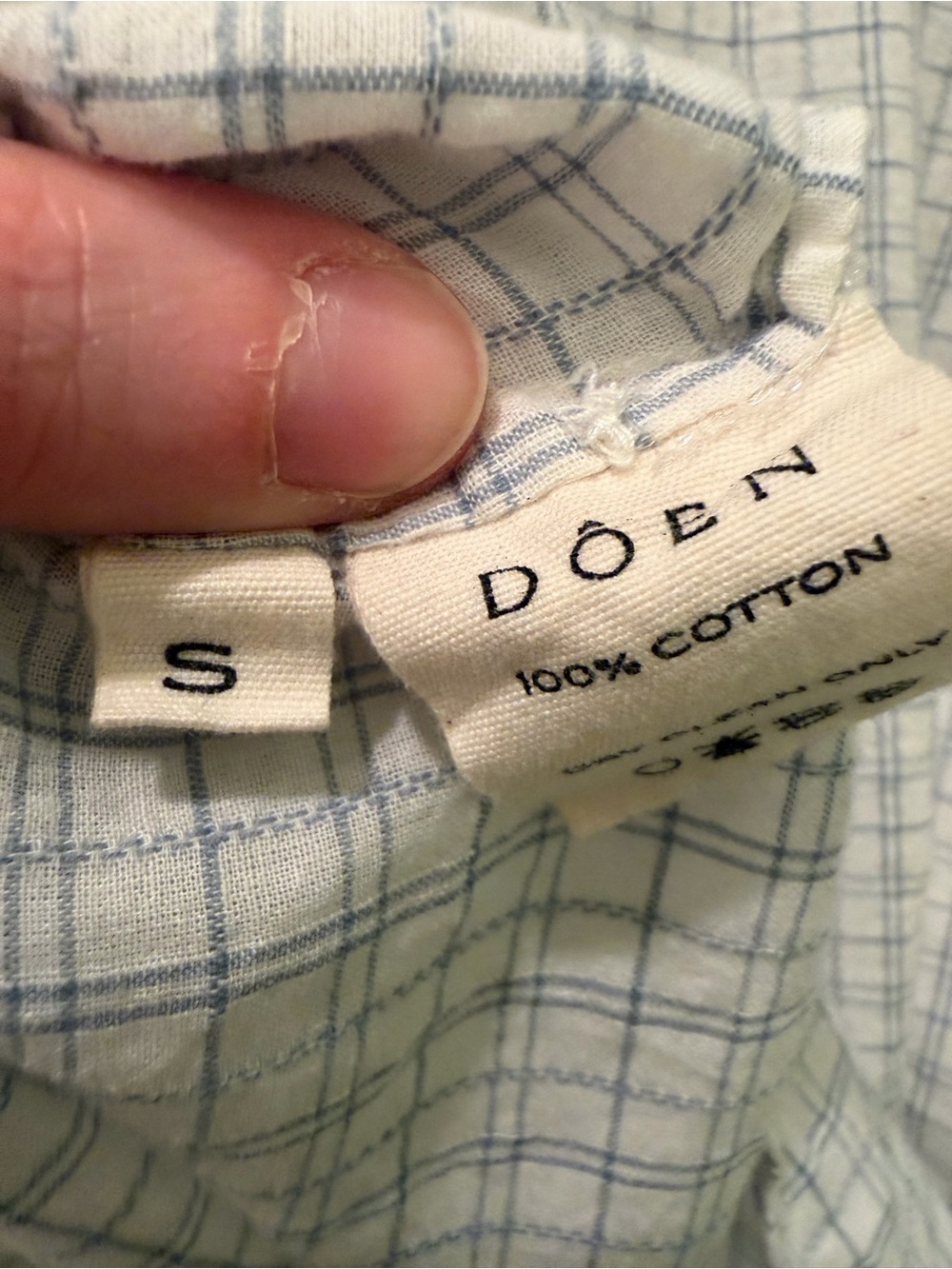 Doen Jeanette Ruffle Plaid Top Size S - Picture 7 of 7